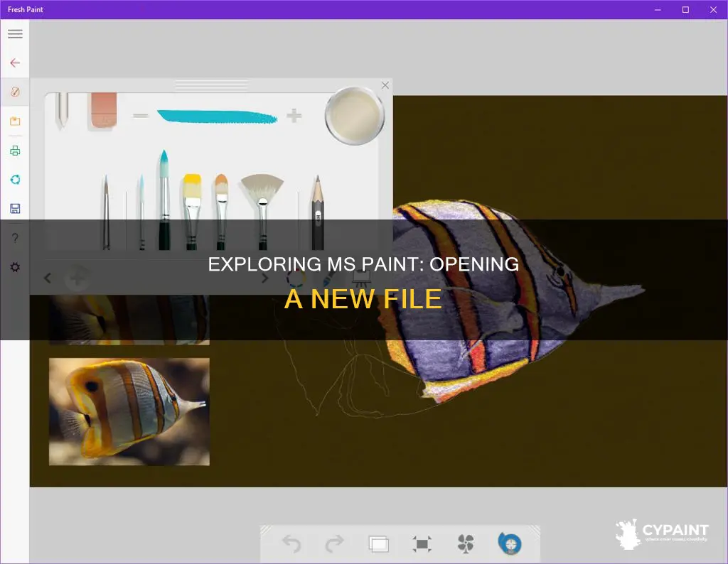 how to open a new file on ms paint