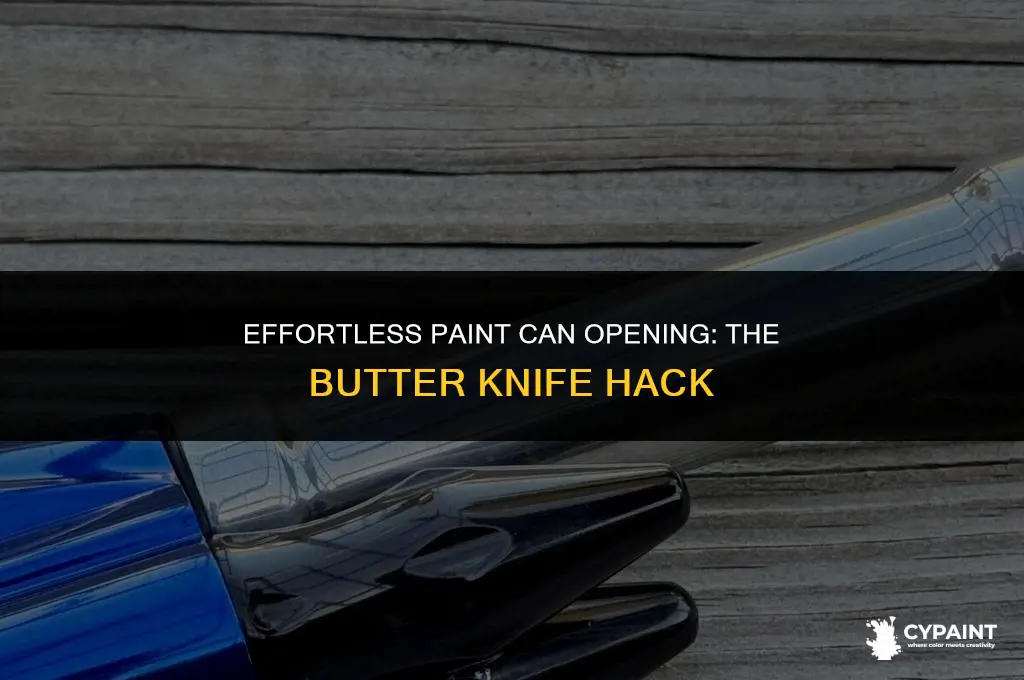how to open a paint can with a butter knife
