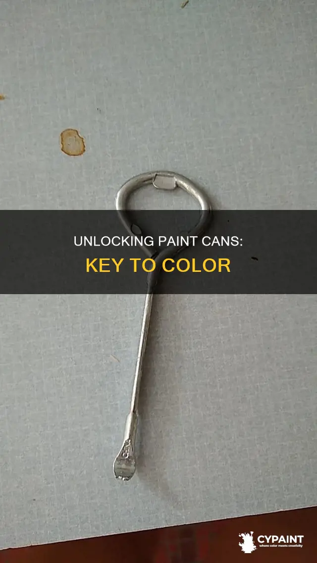 how to open a paint can with a key