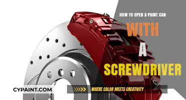Opening Paint Cans: Screwdriver Technique