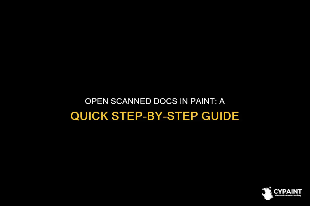 how to open a scanned document in paint