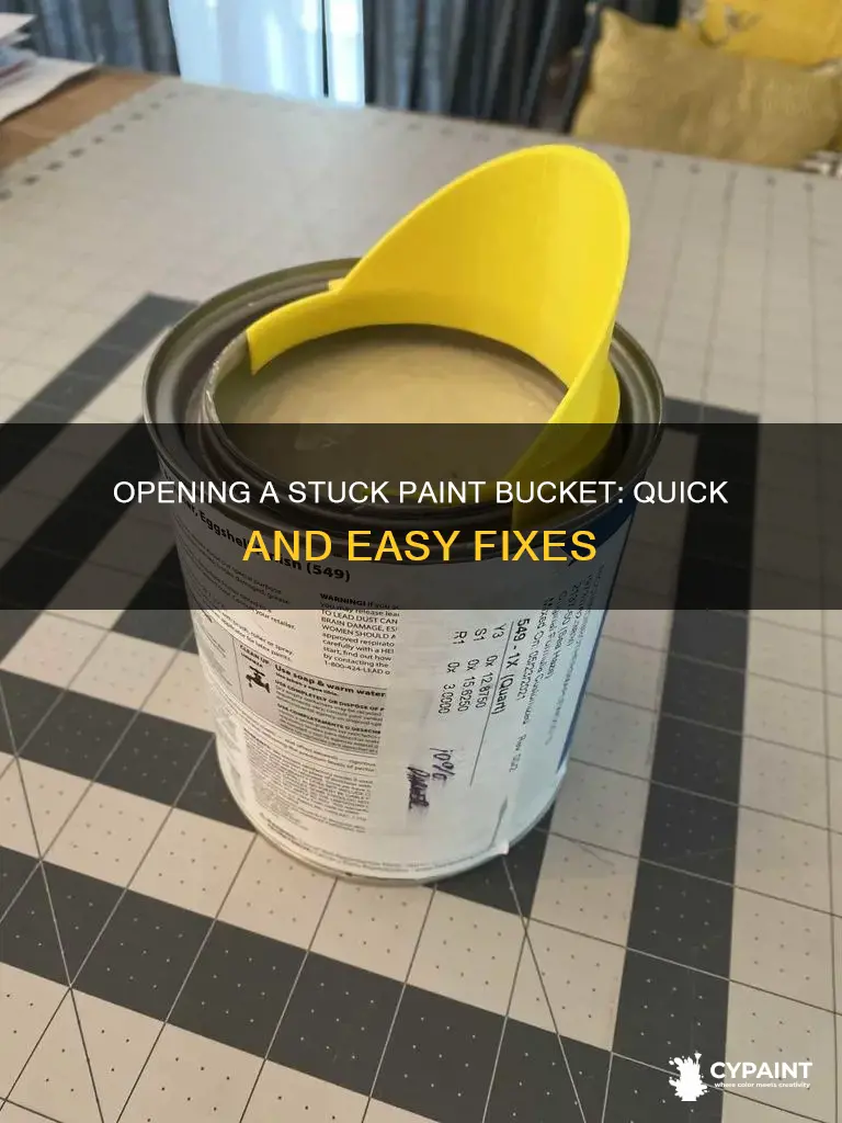 how to open a stuck 5 gallon paint bucket