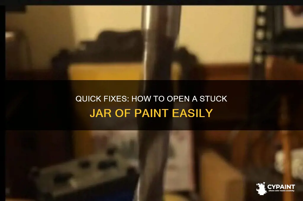 how to open a stuck jar of paint