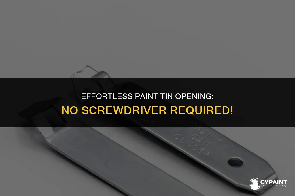 how to open a tin of paint without a screwdriver