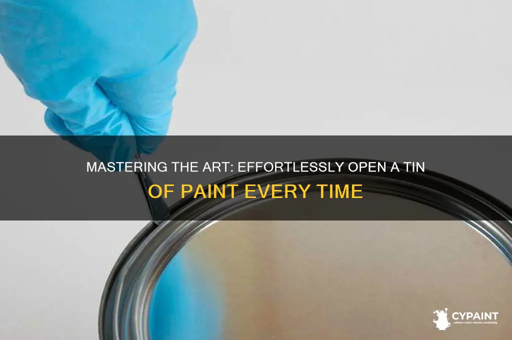 how to open a tin of paint