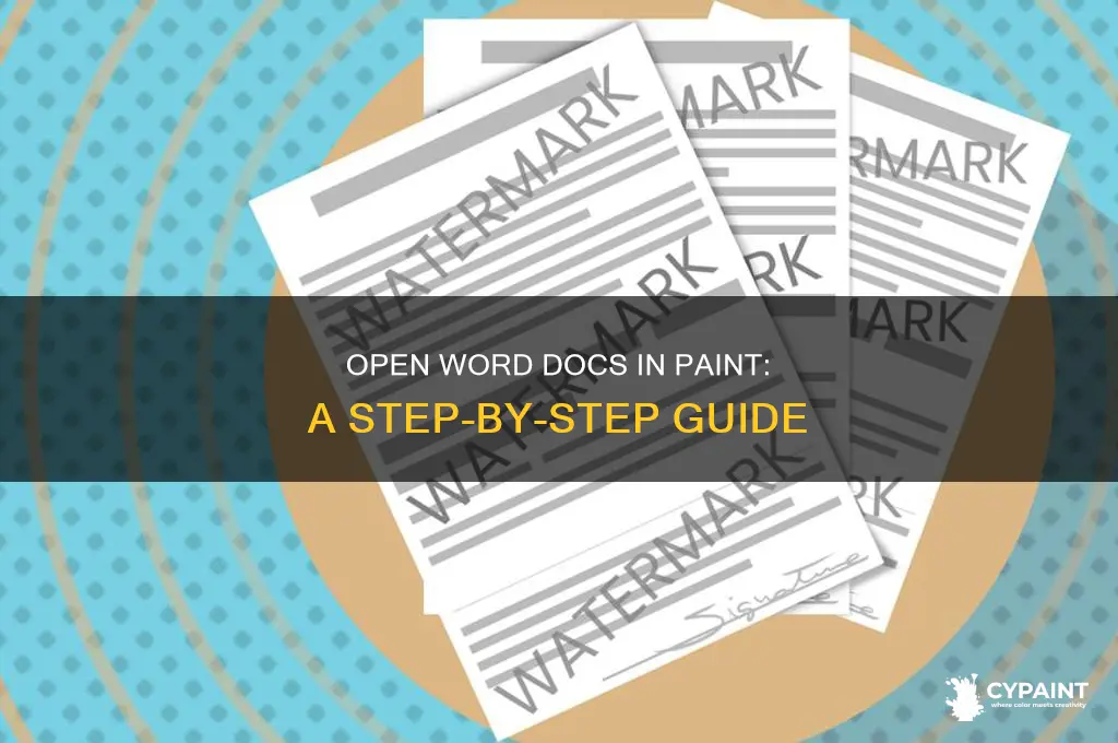 how to open a word document in paint