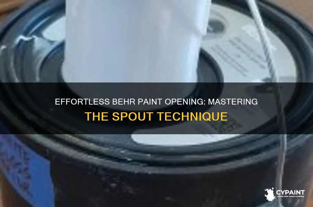how to open behr paint with spout