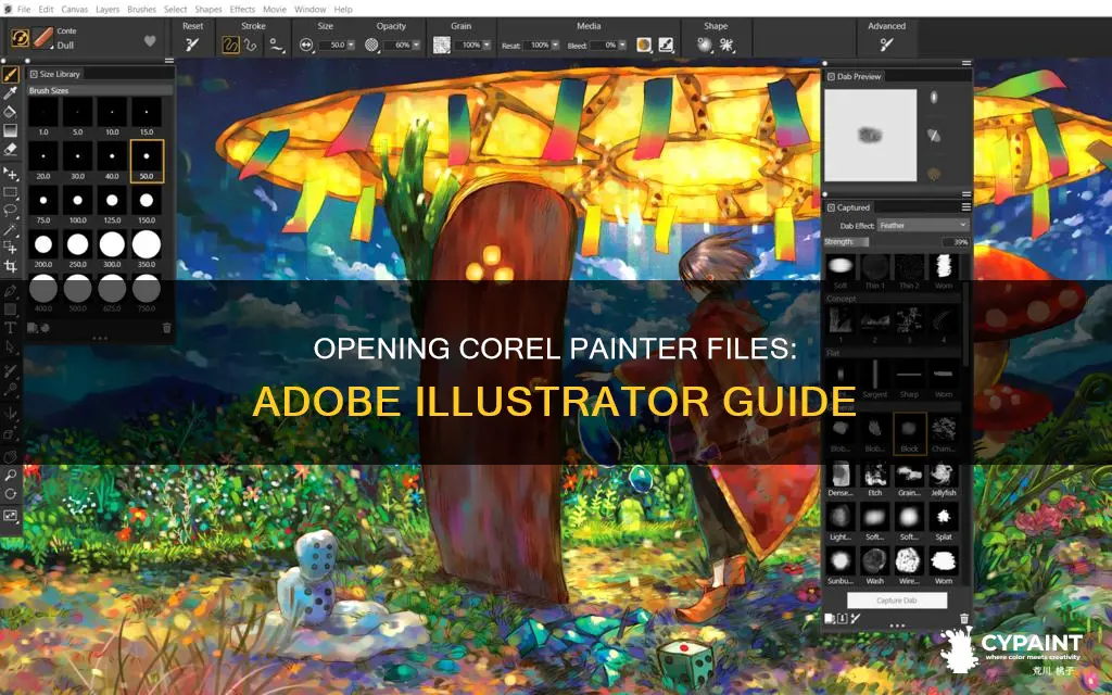 how to open corel painter files in adobe illustrator