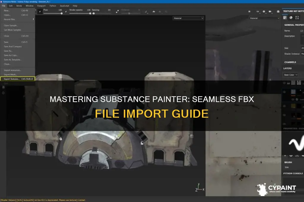 how to open fbx in substance painter