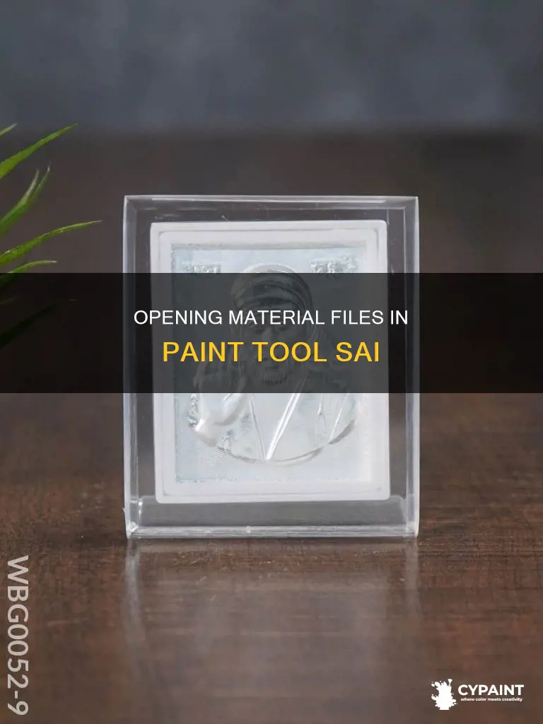 how to open material file in paint tool sai