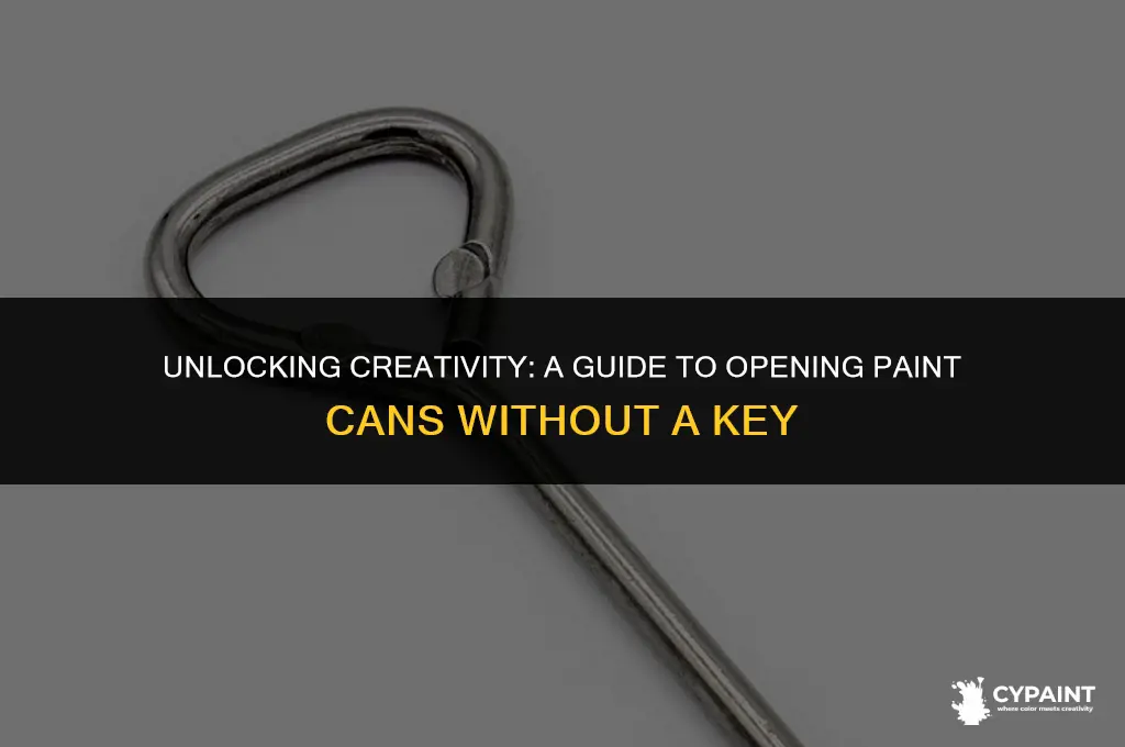 how to open paint can without paint key