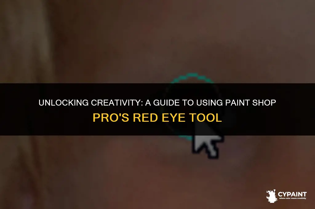 how to open red eye tool in paint shop pro