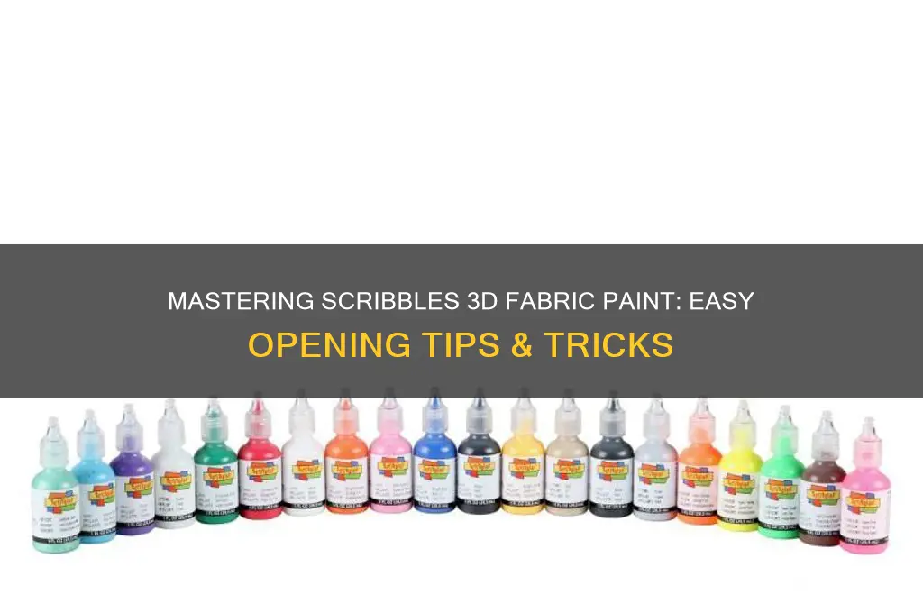 how to open scribbles 3d fabric paint