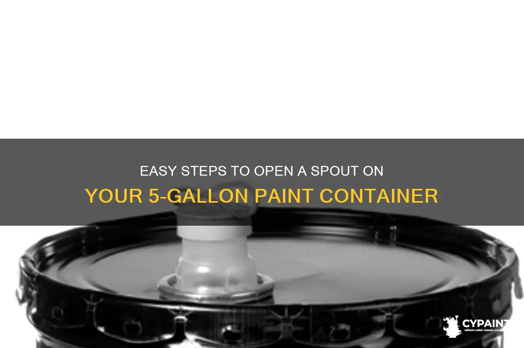 how to open spout on 5 gallon paint