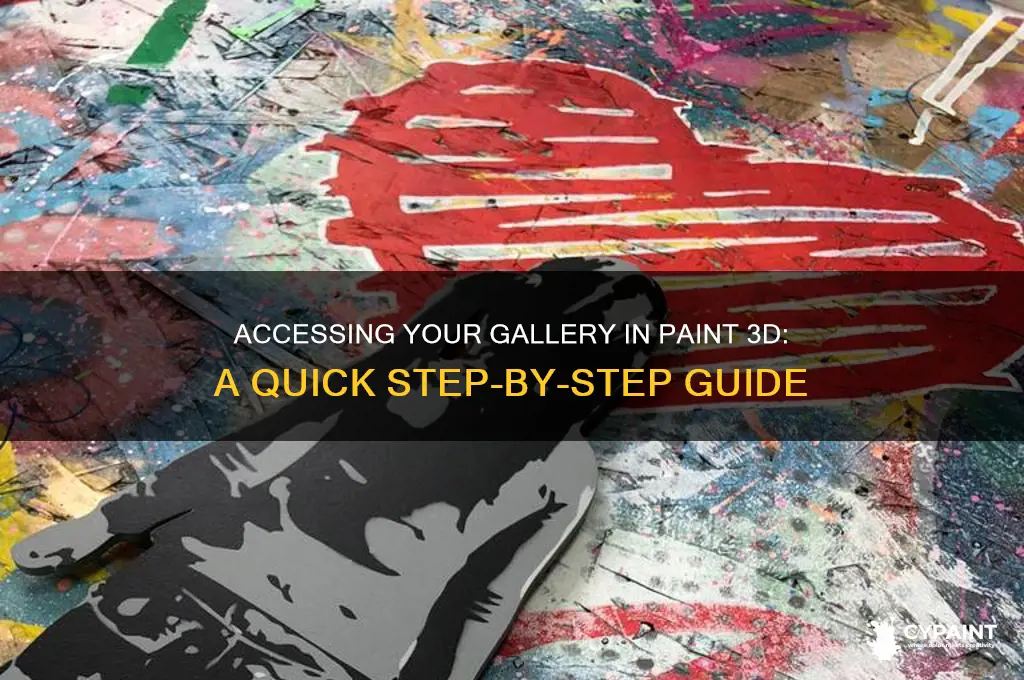 how to open the gallery in paint 3d