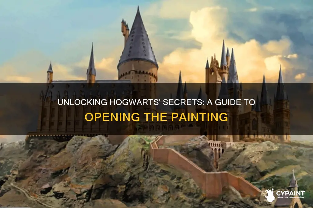 how to open the painting in hogwarts