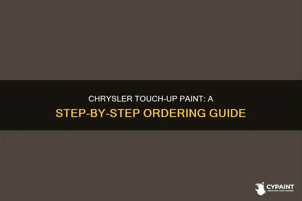 how to order touch up paint from chrysler