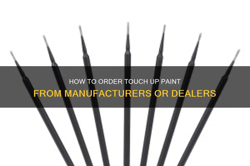 how to order touch up paint from