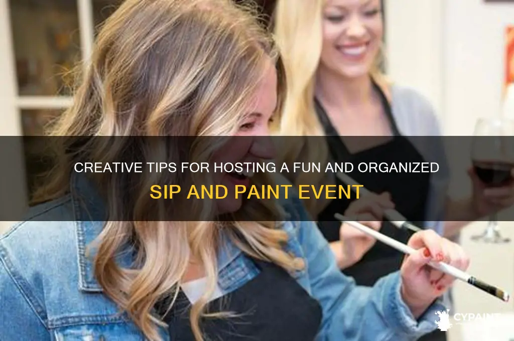 how to organize a sip and paint