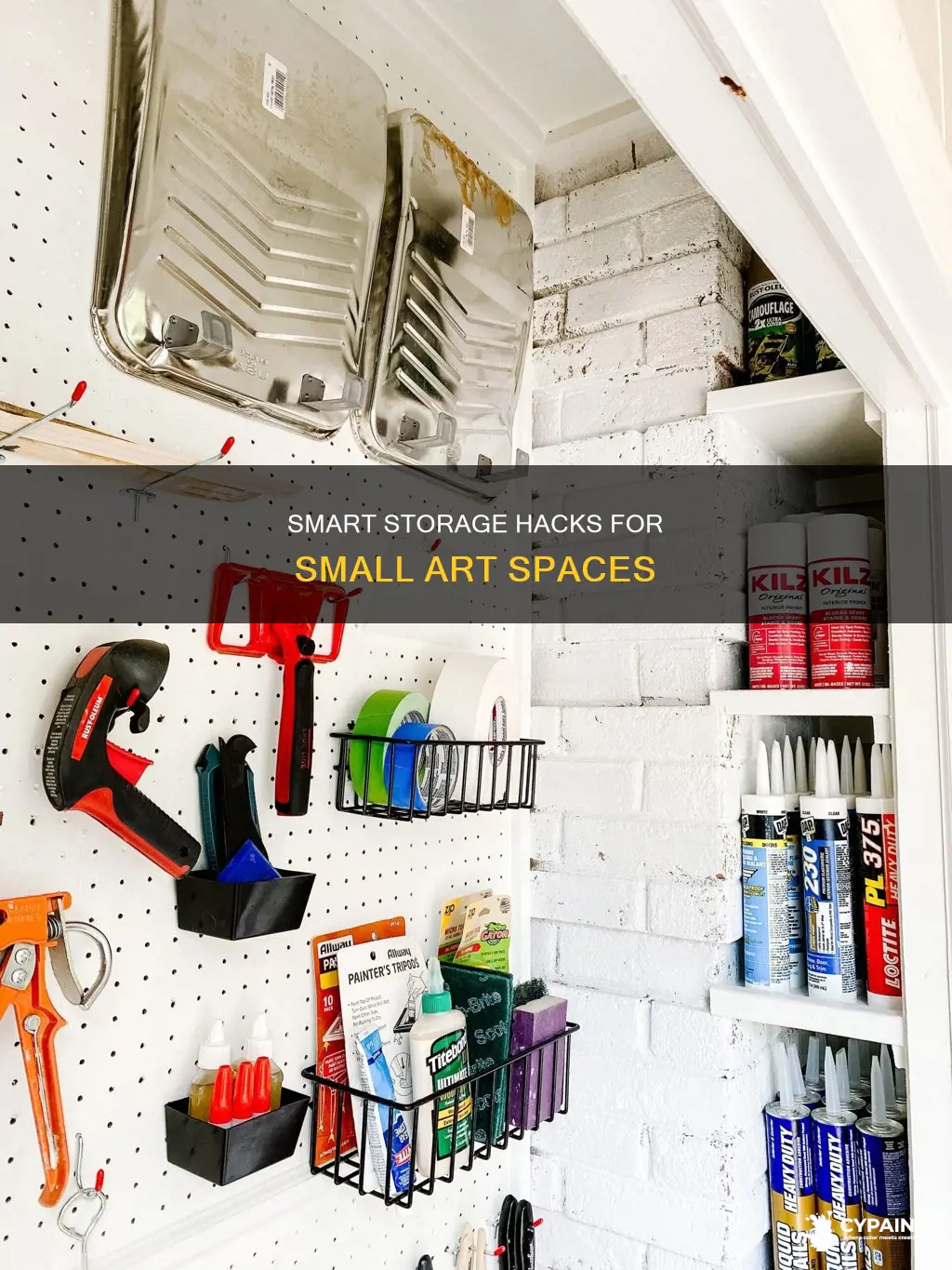 how to organize paints in a small art area