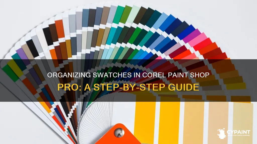 how to organize swatches in corel paint shop pro
