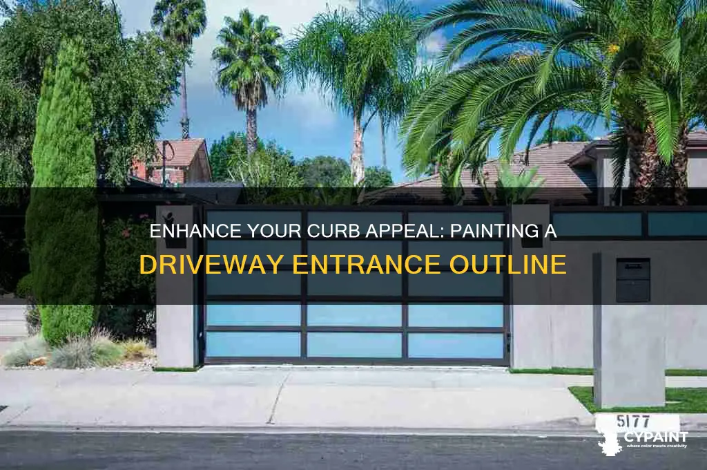 how to outline a driveway entrance with paint