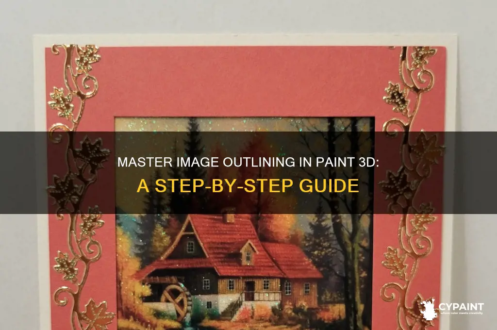 how to outline an image in paint 3d