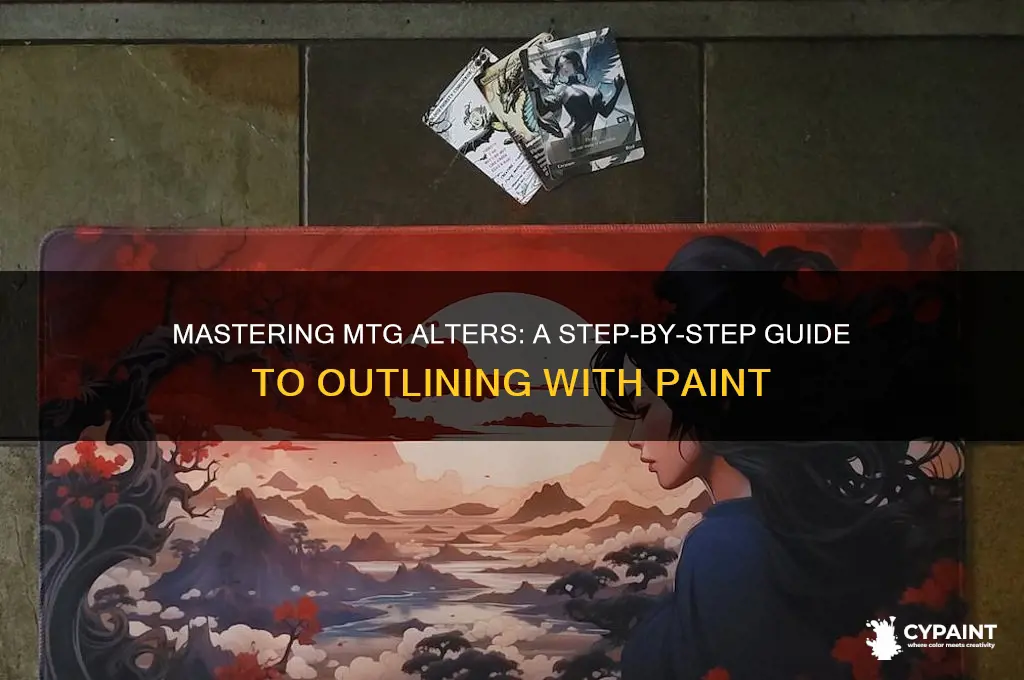 how to outline with paint mtg alters