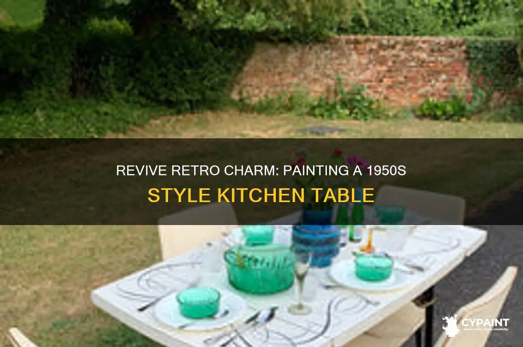 how to paint 1950s style kitchen table