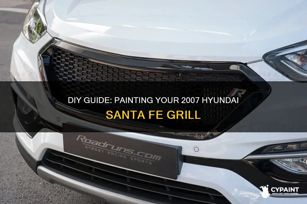 how to paint 2007 hyundai santa fe grill