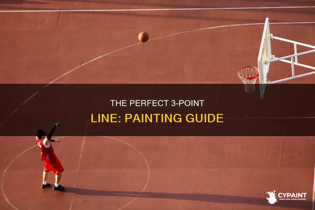 how to paint 3 point line on basketball court