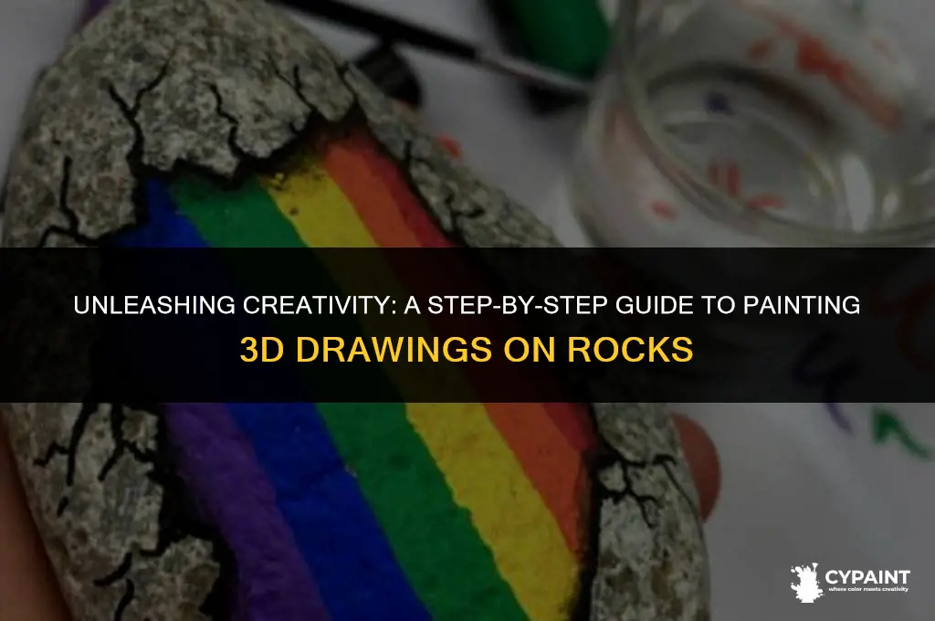 how to paint 3d drawings on rocka step by step