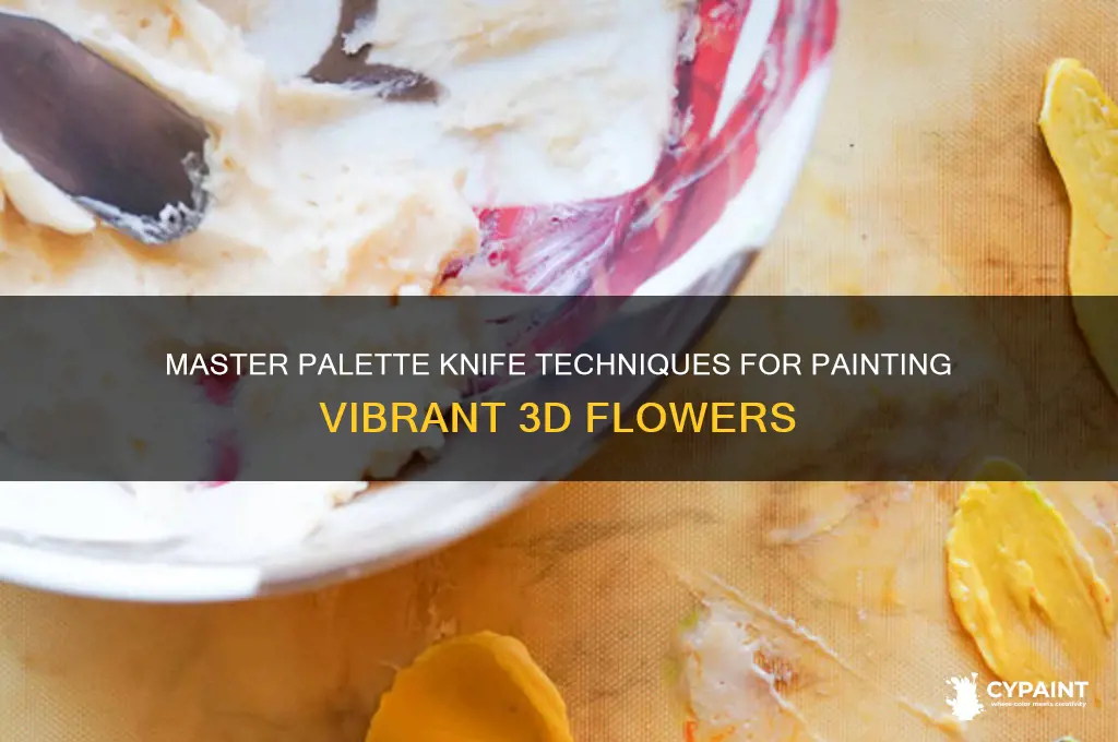 how to paint 3d flowers with palette knife