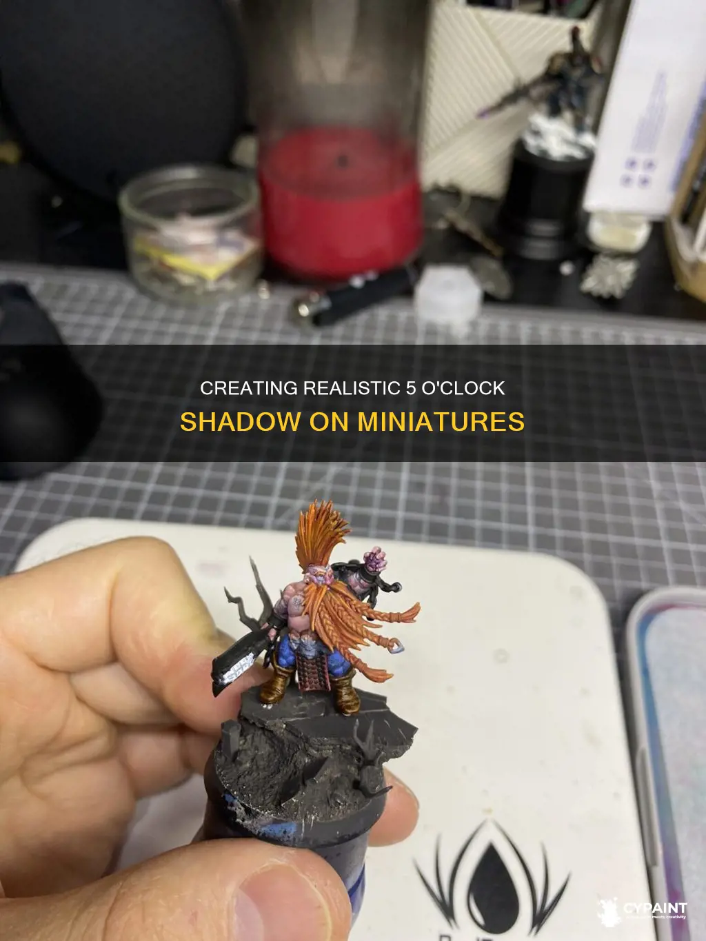 how to paint 5 o clock shadow on miniatures