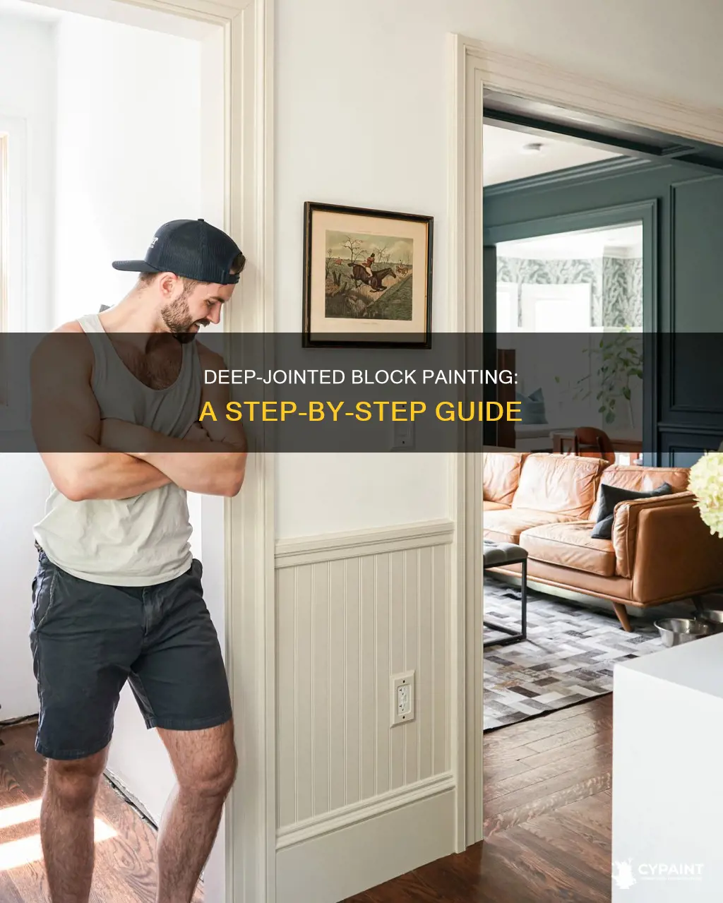 how to paint 9 square block with deep joints