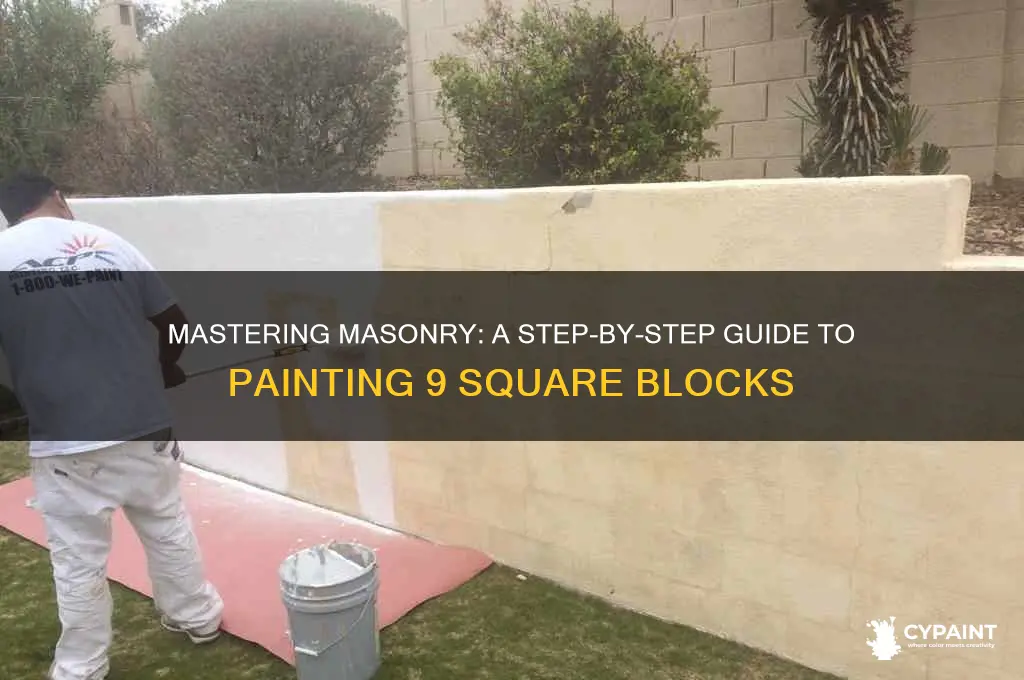how to paint 9 square masonary block