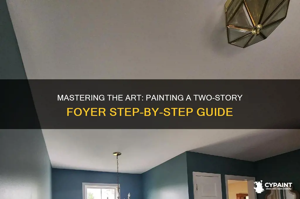 how to paint a 2 story foyer