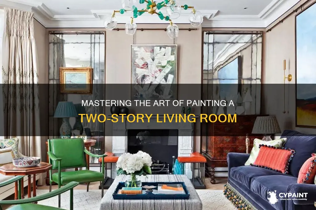 how to paint a 2 story living room