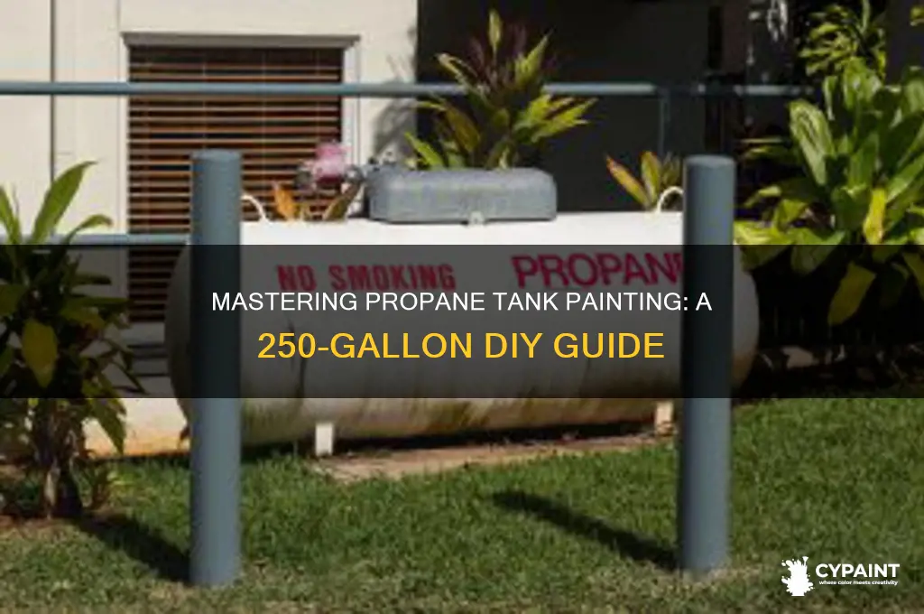 how to paint a 250 gallon propane tank