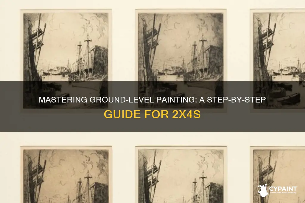 how to paint a 2x4 on the ground
