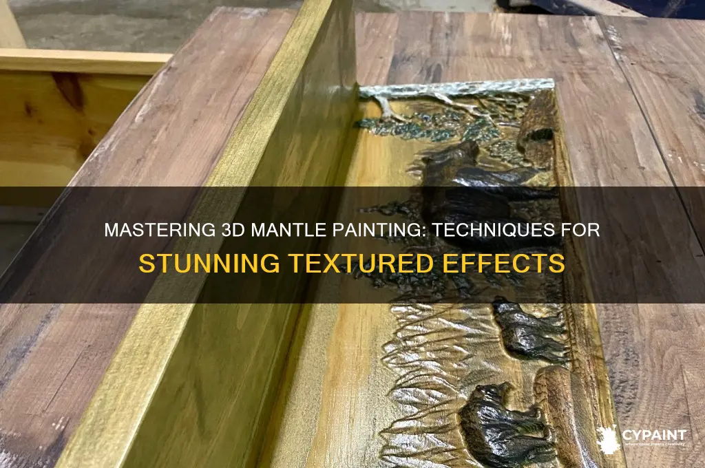 how to paint a 3-d mantle