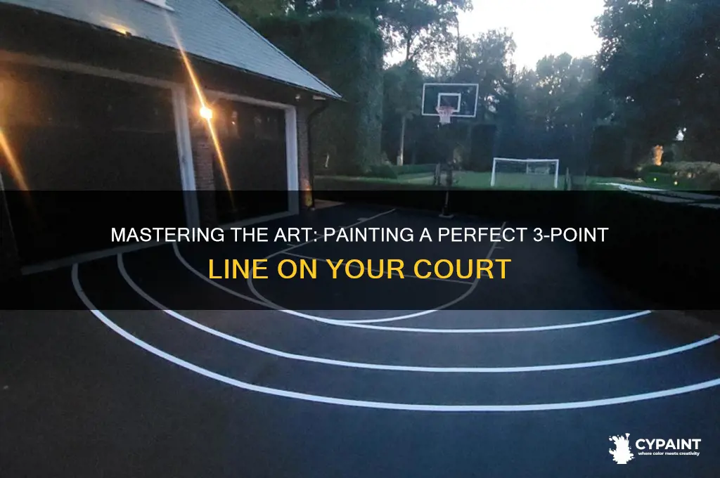 how to paint a 3 point line