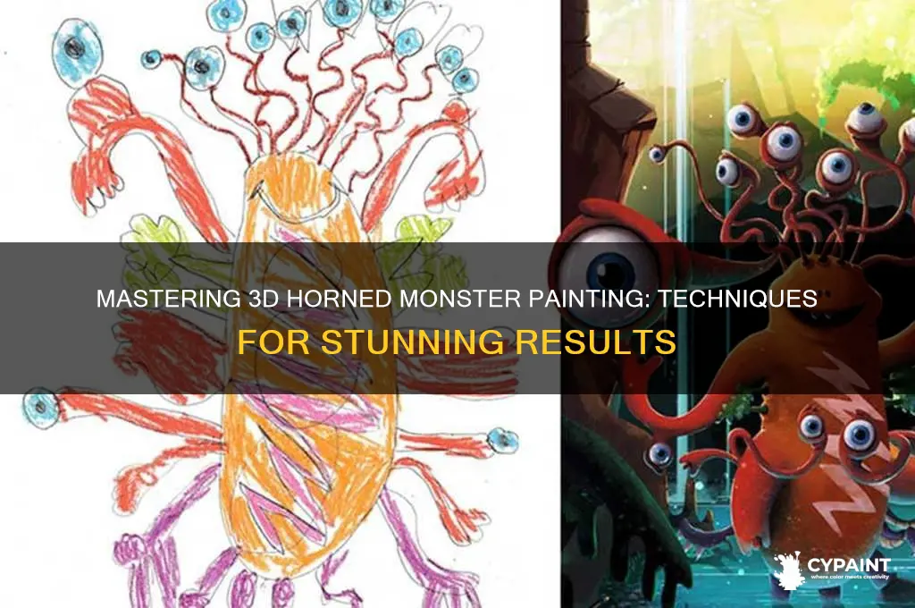 how to paint a 3d horned monster model