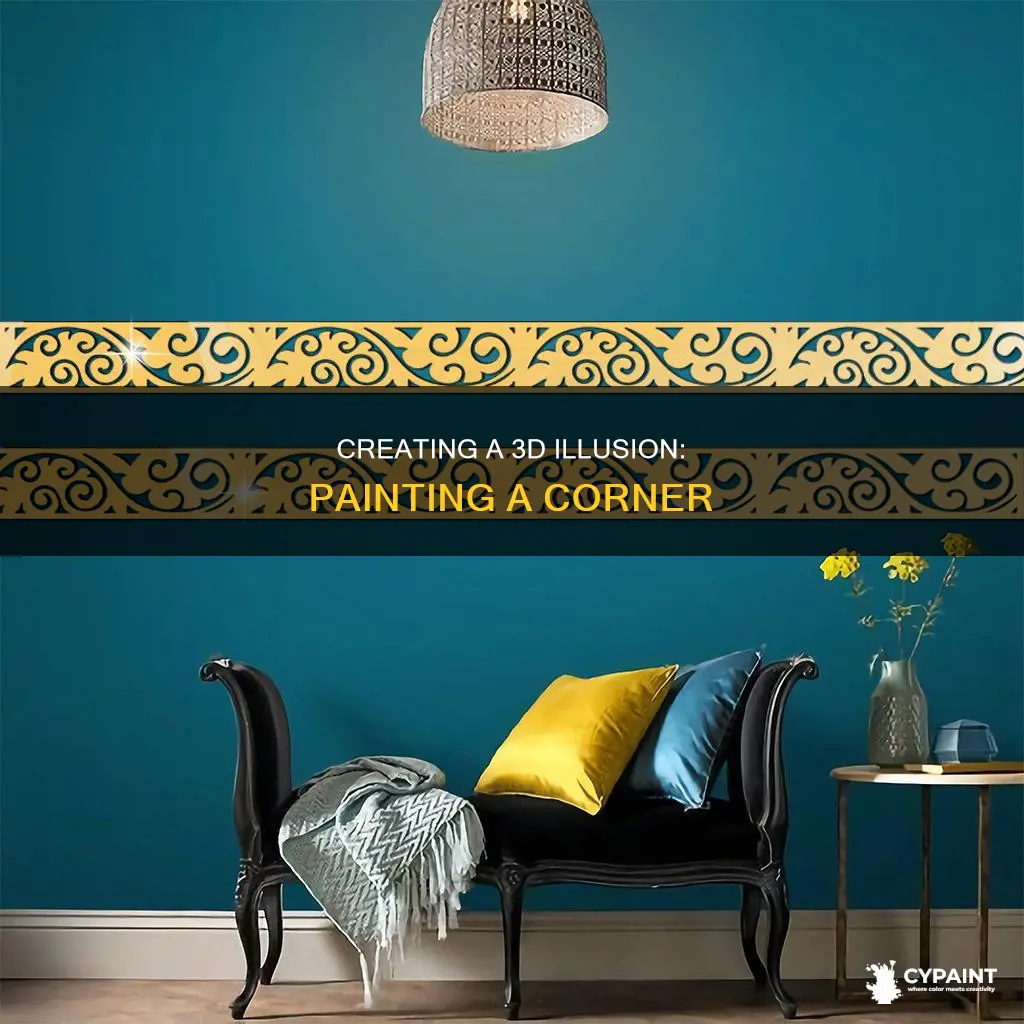 how to paint a 3d in corner of room