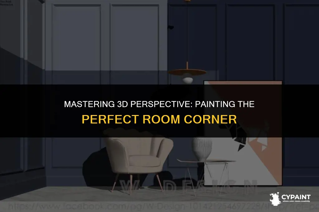 how to paint a 3d perspective in corner of room