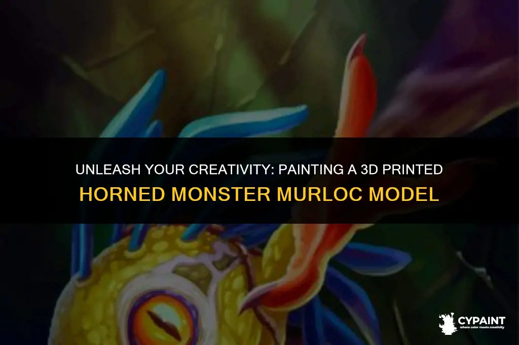 how to paint a 3d printed horned monster murloc model