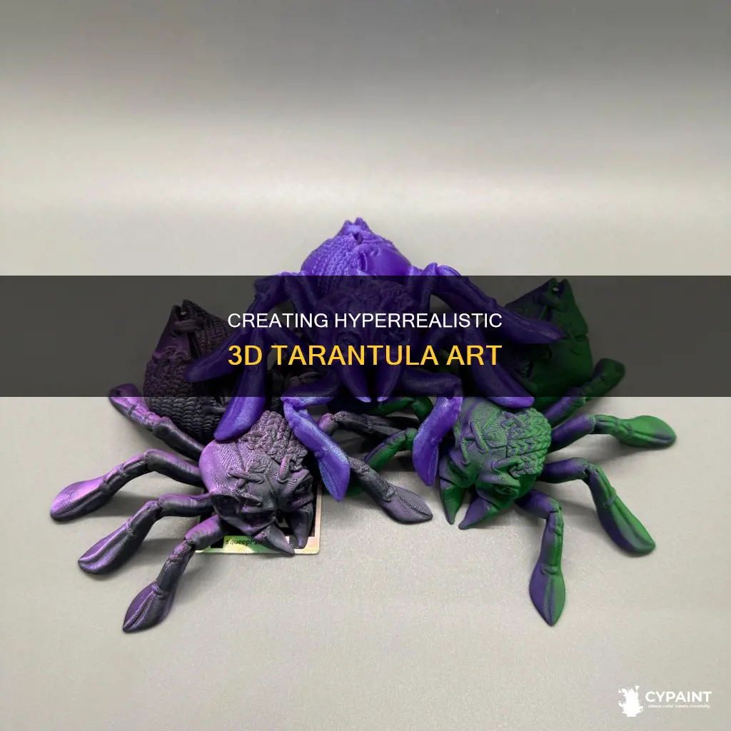 how to paint a 3d tarantula 3 d art