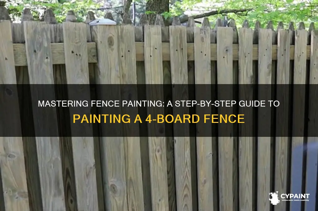 how to paint a 4 board fence