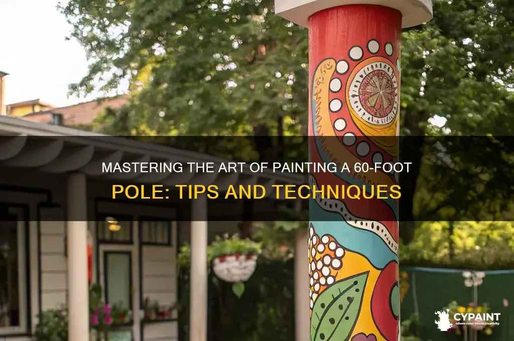 how to paint a 60 foot pole