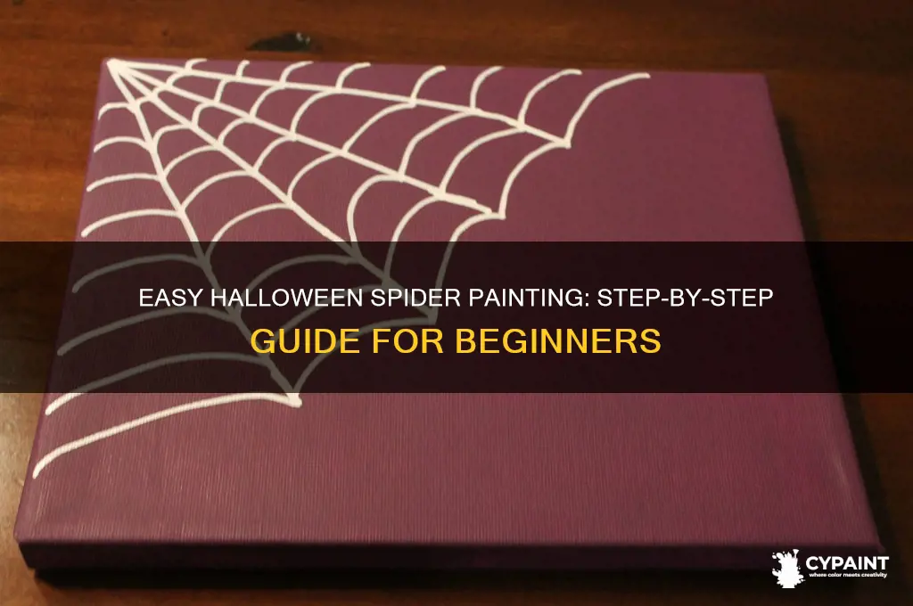 how to paint a a simple halloween spider